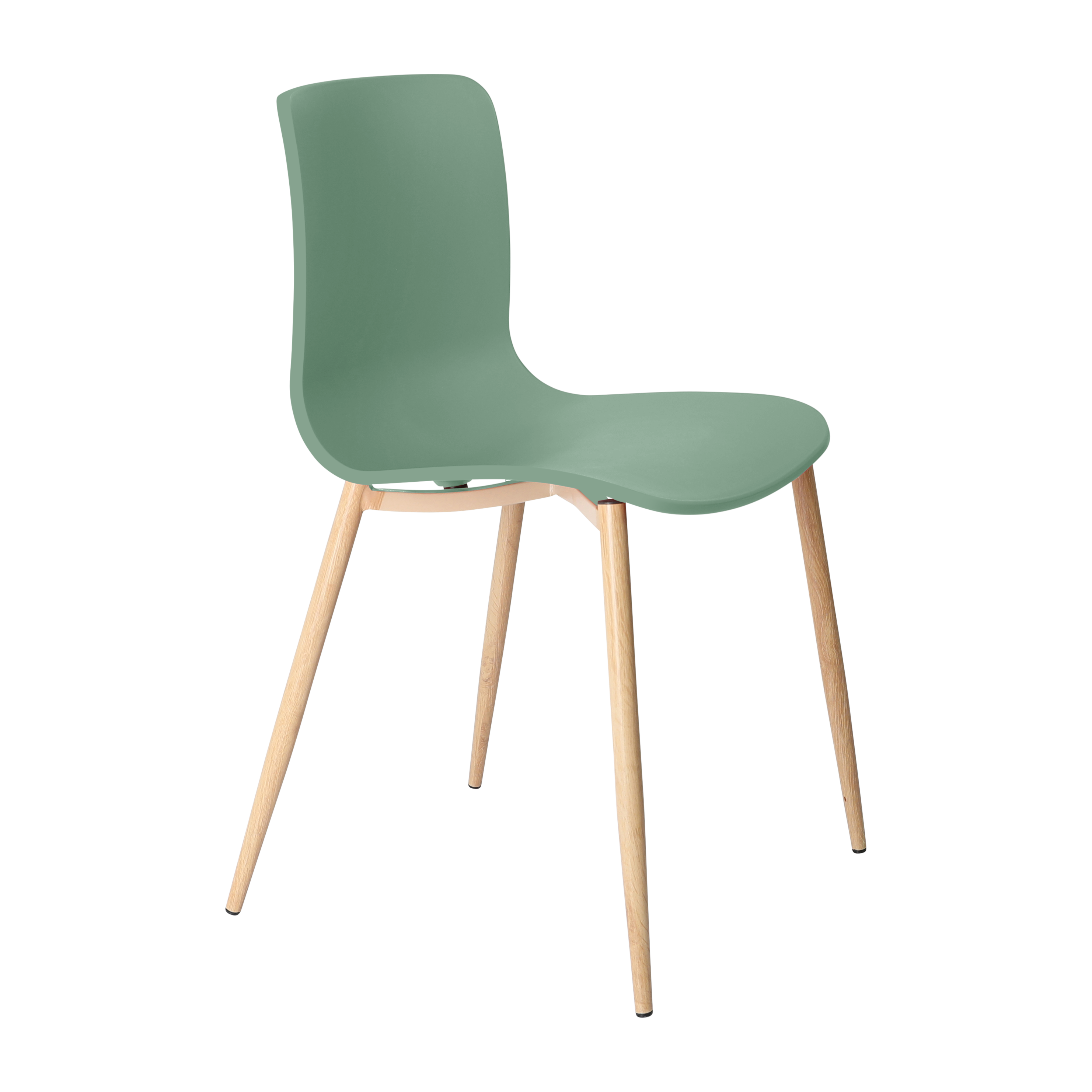 Acti Chair (Mint / 4-leg Woodgrain Powdercoat)